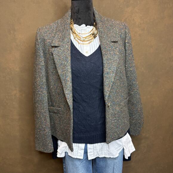 Dalton Tweed Wool Blazer Women’s Size 10 USA Made Speckled Vintage Classic - Picture 1 of 15